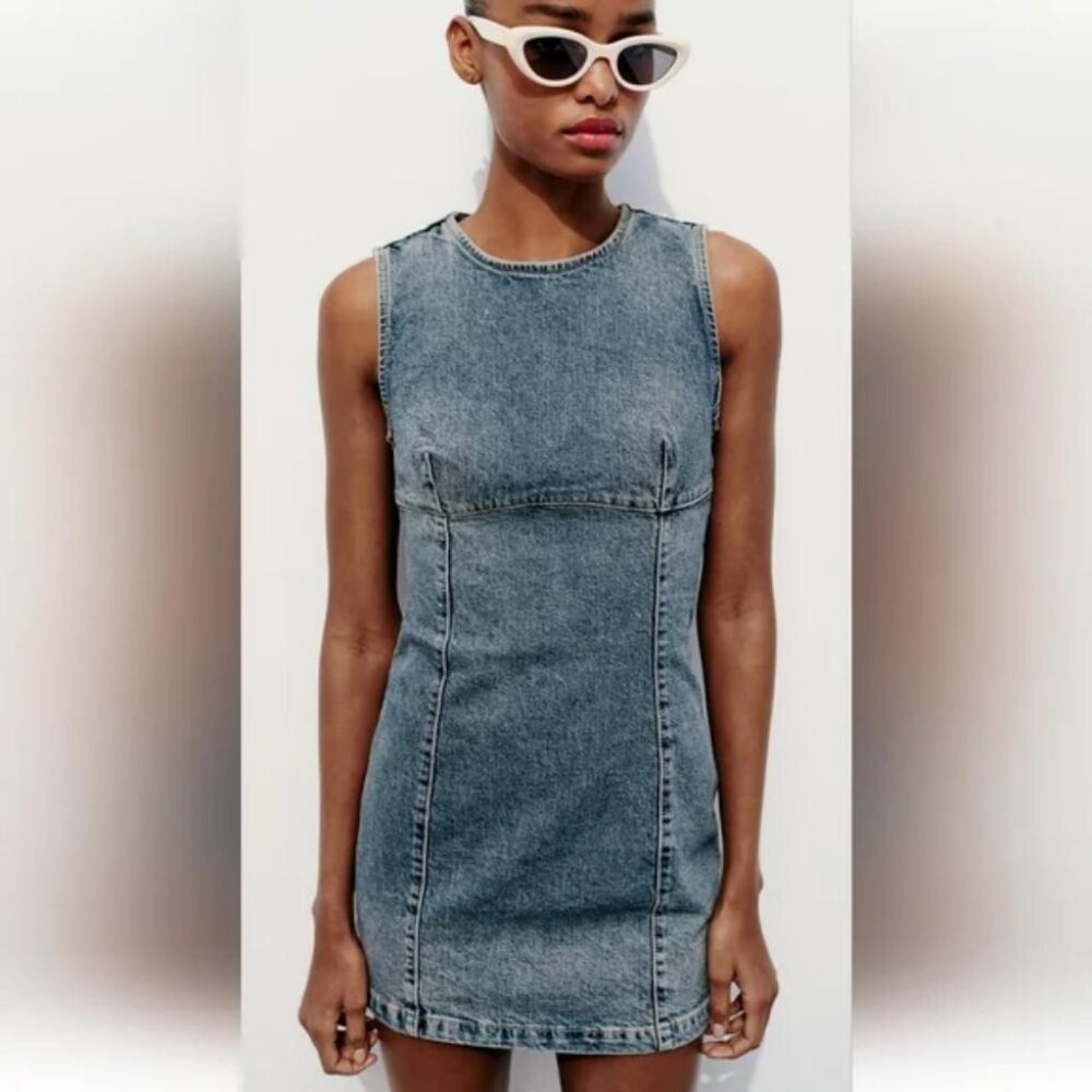 ZARA DENIM TRF DRESS - Picture 3 of 8